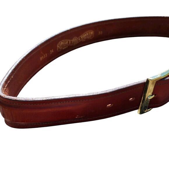 Vintage Western Women’s Leather Belt Circle Y Of Yoakum Size 30 8593 - Picture 3 of 7